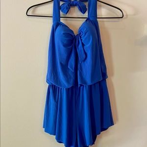 Royal Blue Target one piece Swimsuit (small)